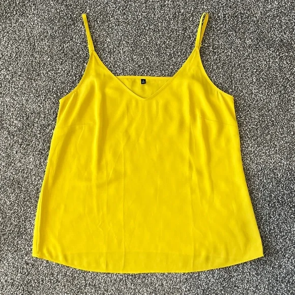 CAbi Yellow Floral V-Neck Top Size S - Picture 5 of 7